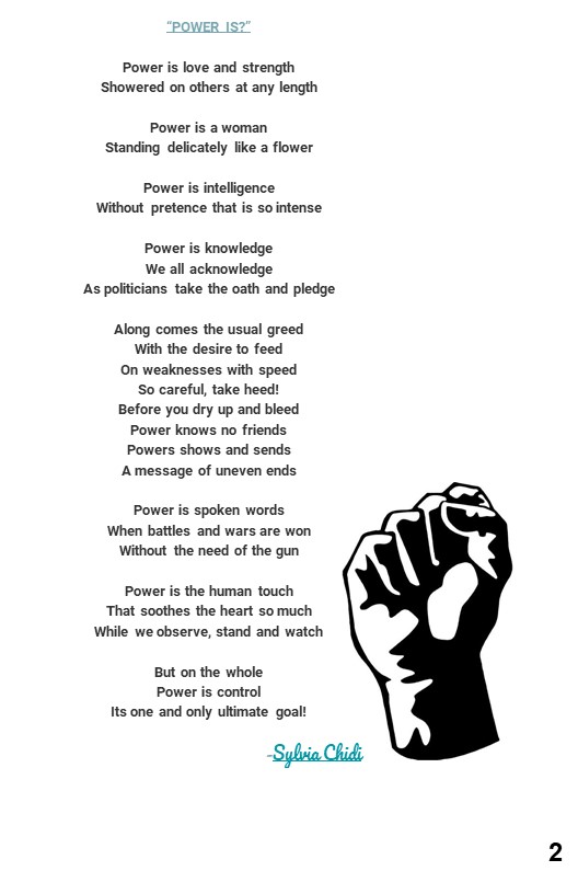 4. Poem that shows the many things that "Power is".